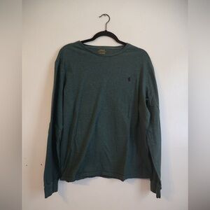 Polo Ralph Lauren Men’s Green Long Sleeve Crewneck Shirt (Size L)